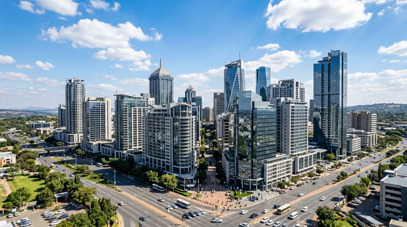 South African business skyline
