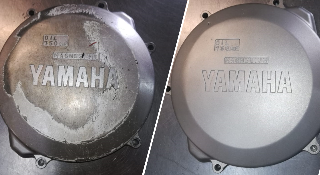 Before and After Sandblasting