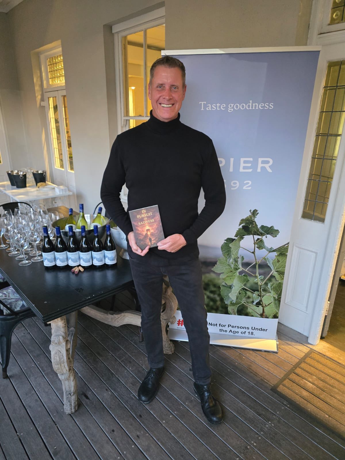 Book launch event moment