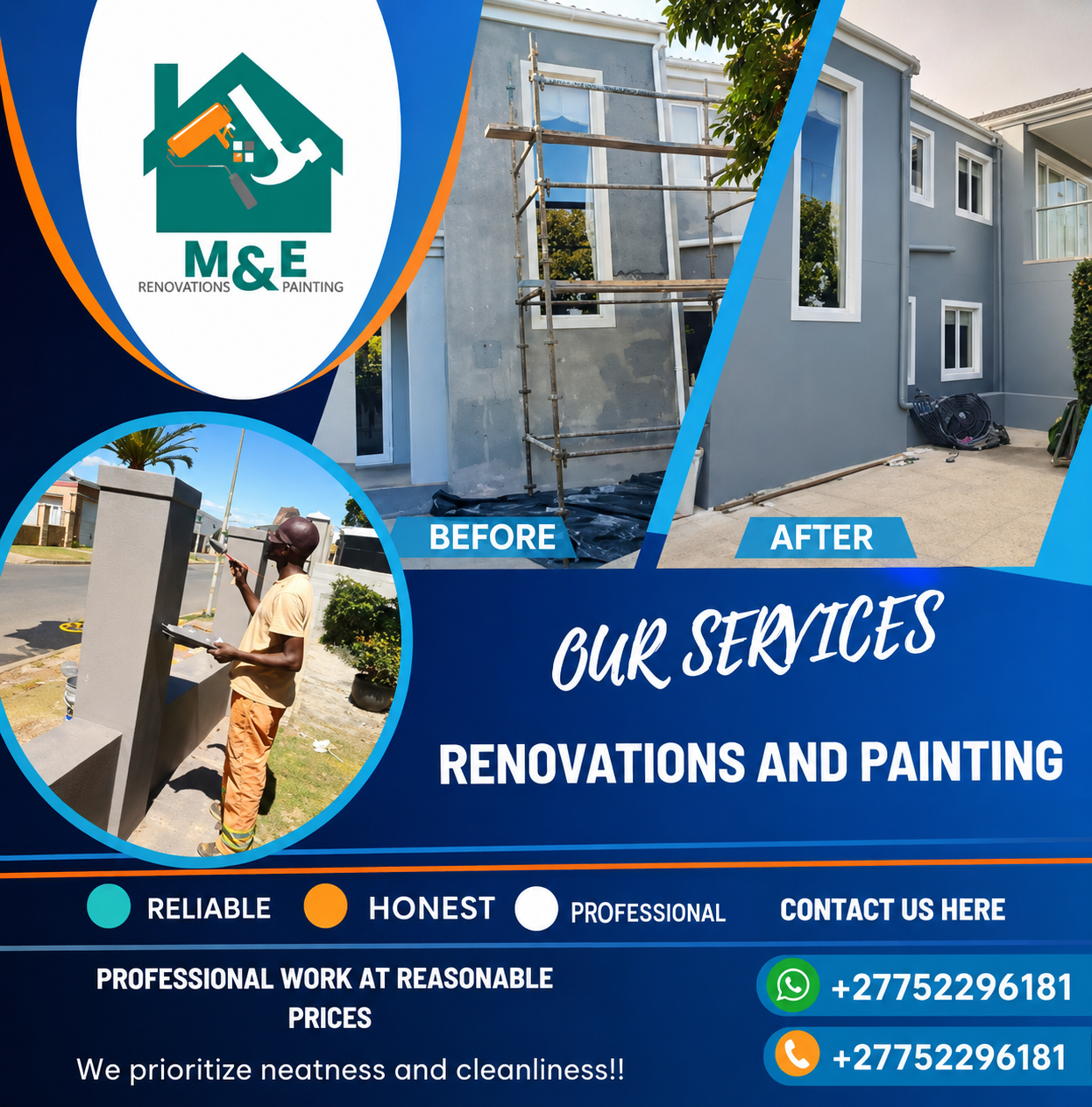 M & E Painting and Renovations professional service